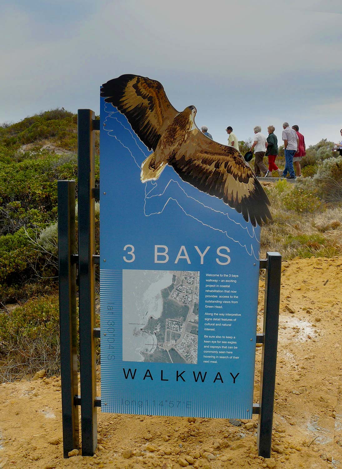 visitor interpretation and orientation sign, Three Bays Walkway, Western Australia